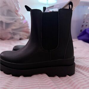 Kids Black Ankle Boots